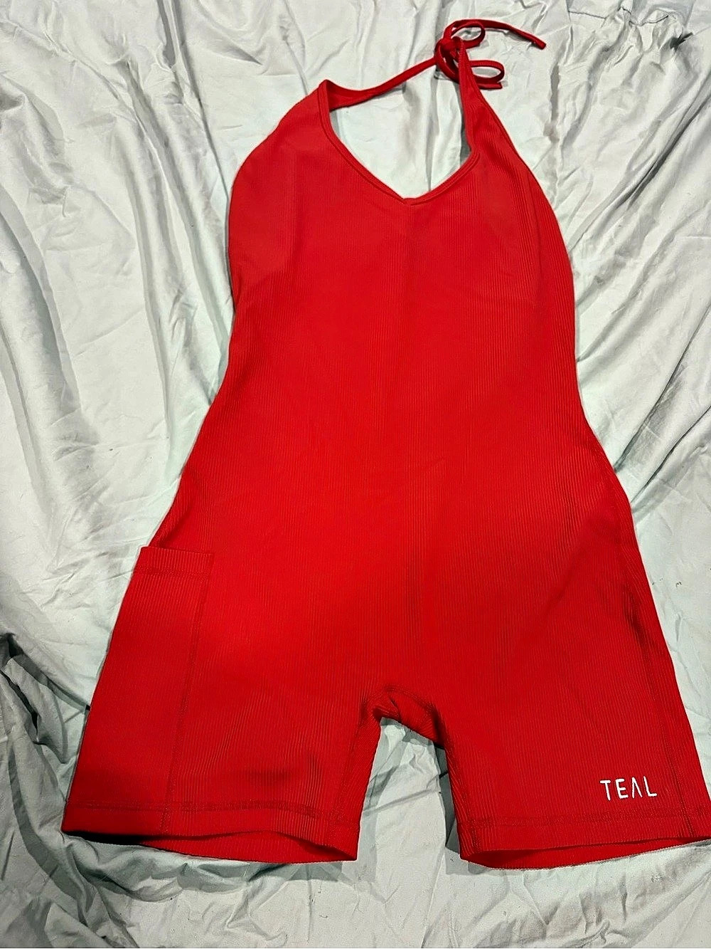 TEAL Red Athletic One-Piece